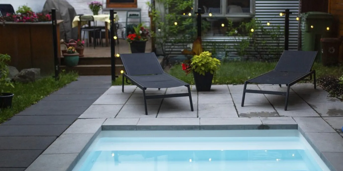 Mini piscine balnéo 
